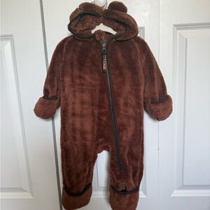 L.L. Bean Brown Fleece Kids Footie